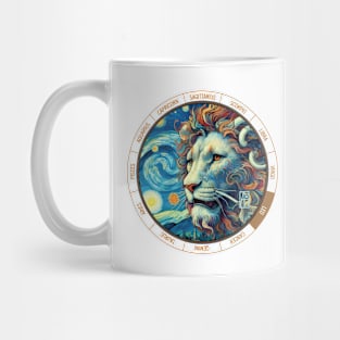 ZODIAC Leo - Astrological LEO - LEO - ZODIAC sign - Van Gogh style - 7 Mug